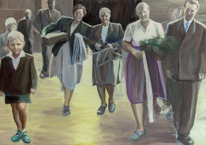Pintura titulada "Going.jpg" por Wioleta Rzążewska, Obra de arte original, Oleo