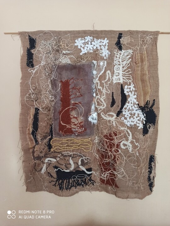 Art textile intitulée "..............." par Wioletta Anyż, Œuvre d'art originale, Tissu