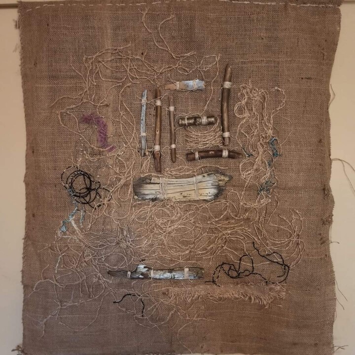 Art textile intitulée "...................…" par Wioletta Anyż, Œuvre d'art originale, Tissu