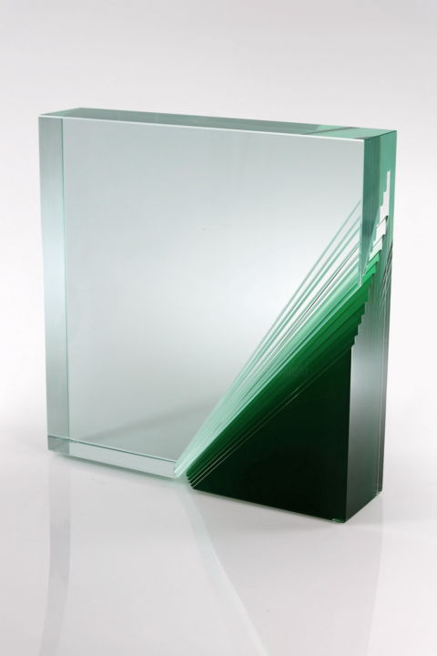 Sculptuur getiteld "Sculpture 370" door Witold Sliwinski, Origineel Kunstwerk, Glas