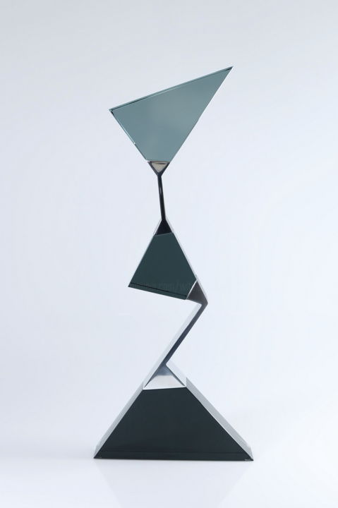 「Impossible Solution」というタイトルの彫刻 Witold Sliwinskiによって, オリジナルのアートワーク, ガラス