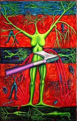 Painting titled "Annihilation of the…" by Jon Neal Wallace, Original Artwork