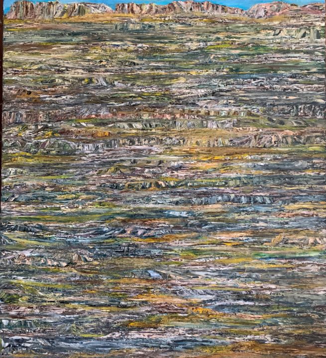Painting titled "Rocks" by Wladimir Kolokolzew, Original Art, Oil