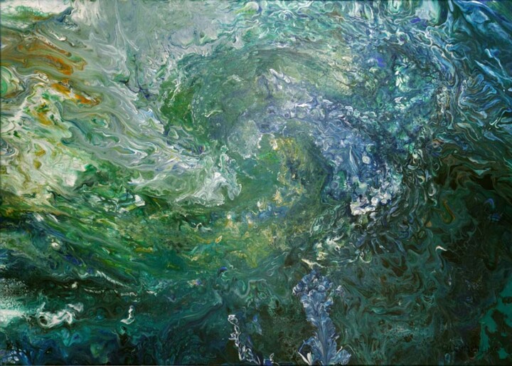 Картина под названием "Wave" - Wladimir Lewtschenko, Подлинное произведение искусства, Акрил