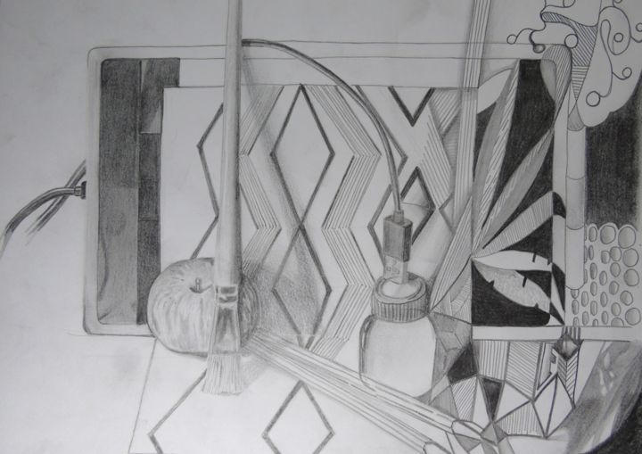 Tekening getiteld "Do clássico ao cont…" door Wladinir Luz Jr, Origineel Kunstwerk, Potlood