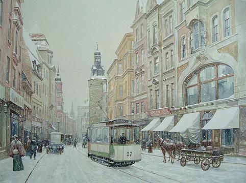 Ζωγραφική με τίτλο "Halle Leipziger Str…" από Vadim Voitekhovitch, Αυθεντικά έργα τέχνης