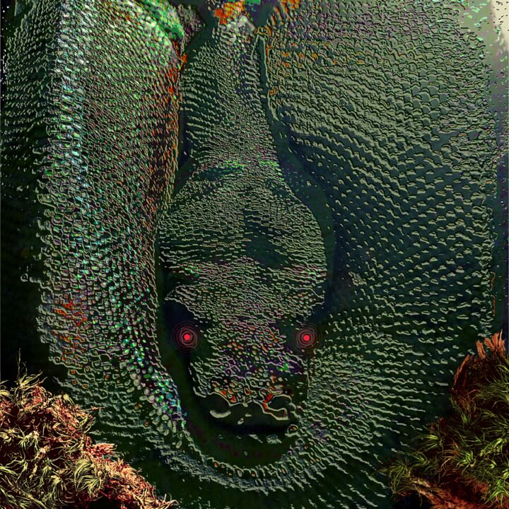 Digitale Kunst getiteld "Snake" door Wolf Eriksen, Origineel Kunstwerk, Digitaal Schilderwerk