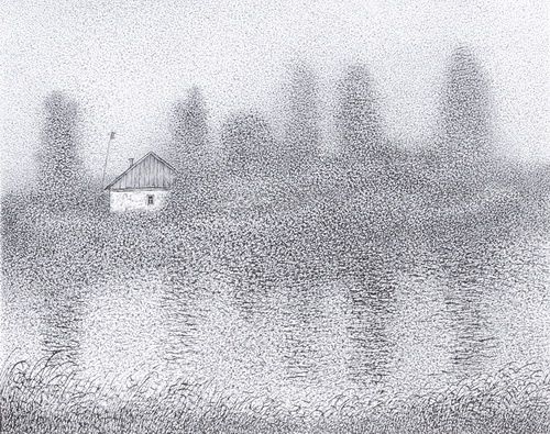 Rysunek zatytułowany „у озера” autorstwa Николаевич, Oryginalna praca, Inny