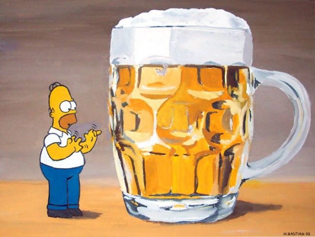 Schilderij getiteld "Homer" door Wolfgang Bastian, Origineel Kunstwerk