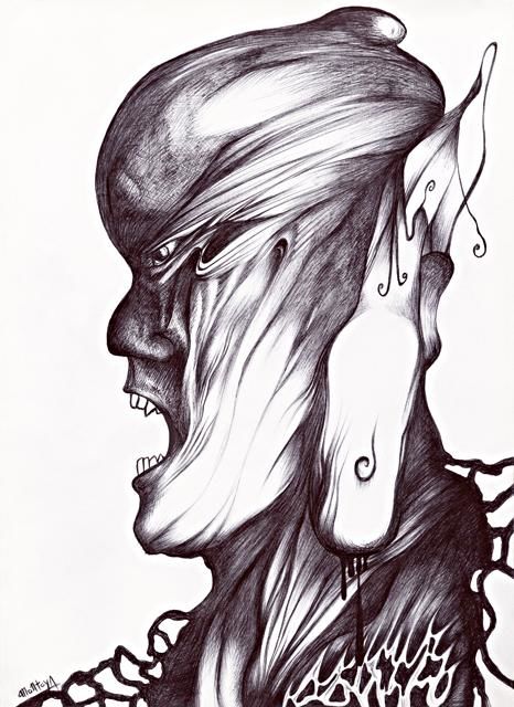 Disegno intitolato "Mad man" da Wolfonic, Opera d'arte originale