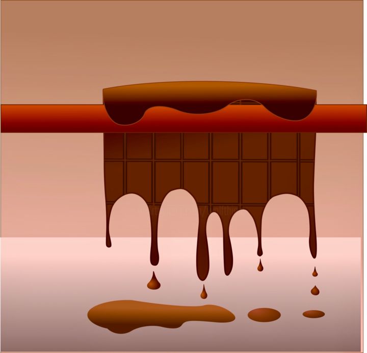 Digital Arts titled "Chocolat chaud - Ho…" by Wolf Thiele, Original Artwork, 2D Digital Work