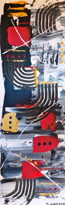 Картина под названием "Tableau toile coton…" - M.Woloszyn, Подлинное произведение искусства, Акрил