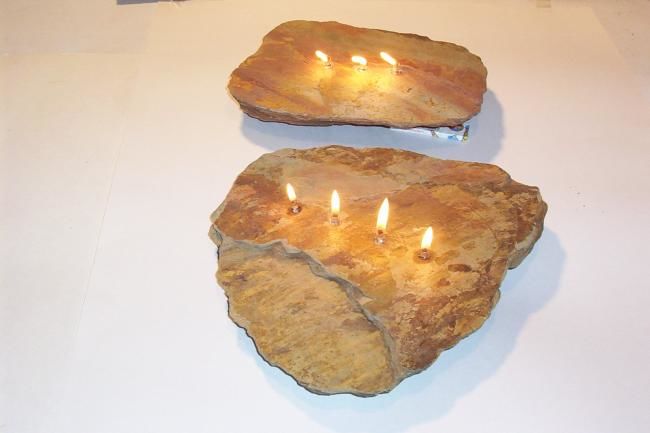 Artigianato intitolato "Rock Candles" da Lane Daniel, Opera d'arte originale