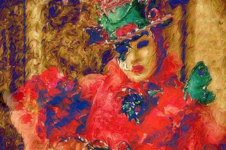 Arte digitale intitolato "Masquerade #003" da Mikhail Solovyov, Opera d'arte originale, Pittura digitale