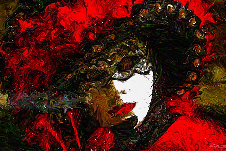 Digital Arts titled "Masquerade #010" by Mikhail Solovyov, Original Artwork, Digital Painting