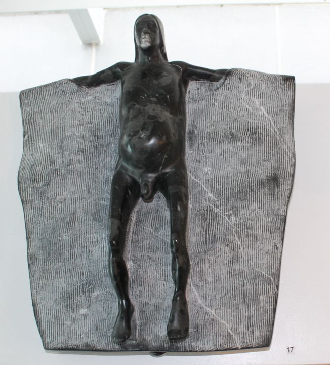 Sculpture titled "Beach Boy" by Wojciech Pietranik, Original Artwork, Stone