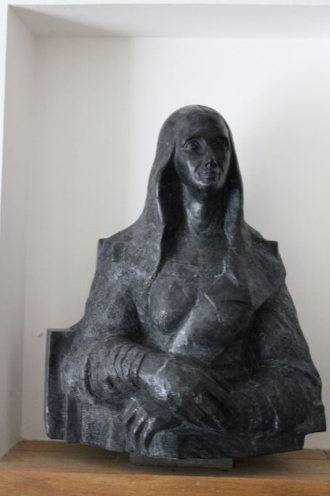 Sculpture intitulée "Canvas-Seller" par Wojciech Pietranik, Œuvre d'art originale, Pierre