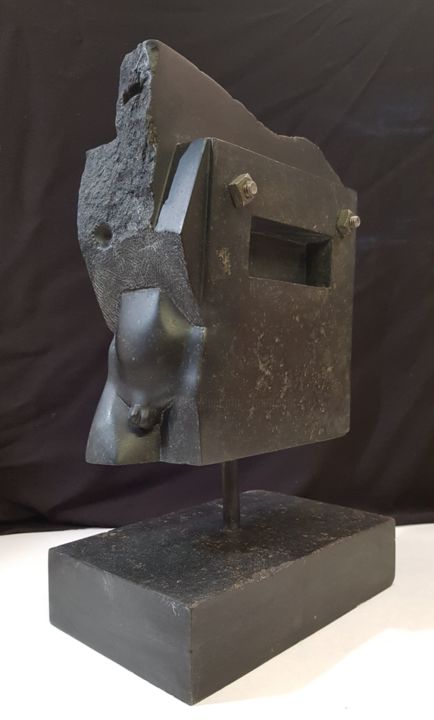 Sculpture titled "Naked Ned (Kelly)" by Wojciech Pietranik, Original Artwork, Stone