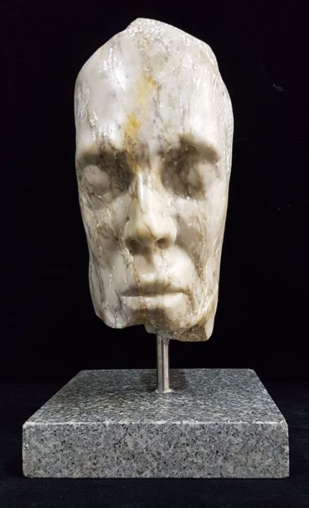 Скульптура под названием "Pre-Columbian" - Wojciech Pietranik, Подлинное произведение искусства, Камень