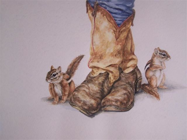 Peinture intitulée "am not squirrely" par Ralph Rivello, Œuvre d'art originale, Huile