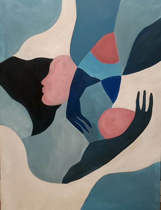 Painting titled "Femme I" by Catherine Wurmberg, Original Art, Acrylic
