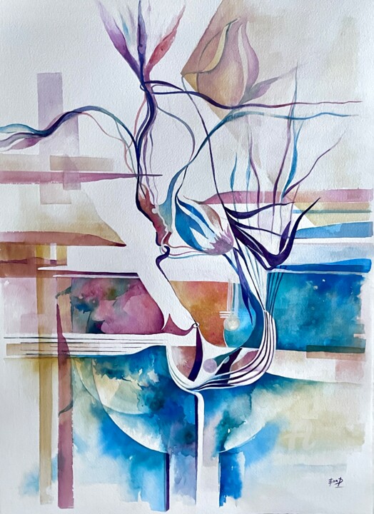 绘画 标题为“Boundless” 由Ella Prakash, 原创艺术品, 水彩