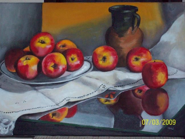 "Elmalar" başlıklı Tablo Mukadder Uysal tarafından, Orijinal sanat