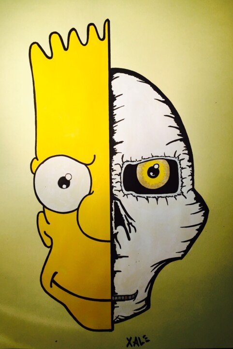 Drawing titled "Bart BulB" by Xale, Original Artwork, Marker