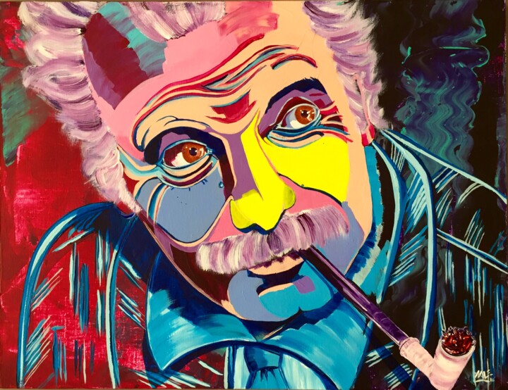 Painting titled "Brassens" by Xale, Original Artwork, Acrylic