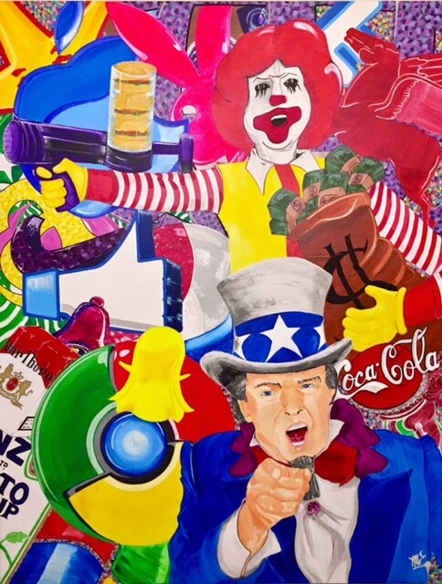 Peinture intitulée "I Want You!" par Xale, Œuvre d'art originale, Acrylique Monté sur Châssis en bois