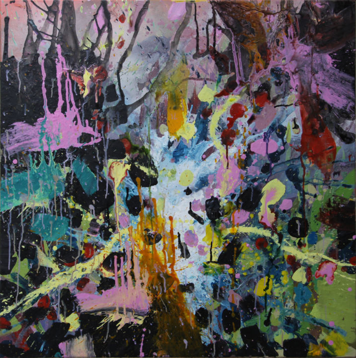 Malerei mit dem Titel "orage" von Xav Abstract, Original-Kunstwerk, Acryl