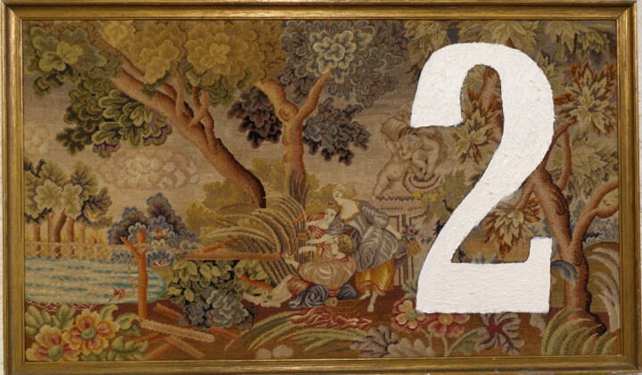 Pittura intitolato "Two" da Xavier Debeerst, Opera d'arte originale, Olio Montato su Telaio per barella in legno