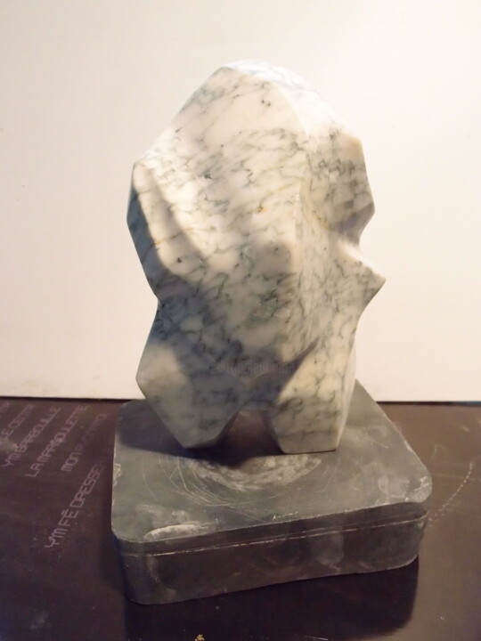 Sculptuur getiteld "Coeur-oiseau9" door Xavier Malbreil, Origineel Kunstwerk, Steen
