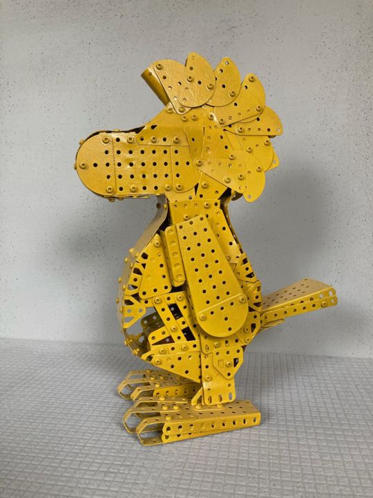 Sculpture titled "Woody" by Xaro, Original Artwork, Metals