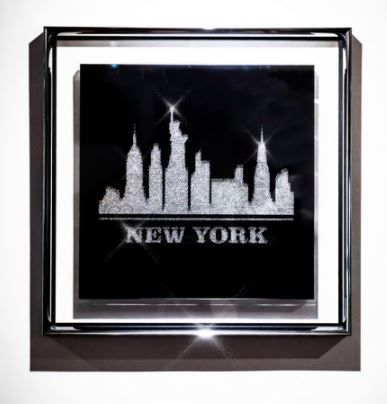 Skulptur mit dem Titel "New York" von Xavier Wttrwulghe, Original-Kunstwerk, Stein Auf Keilrahmen aus Holz montiert