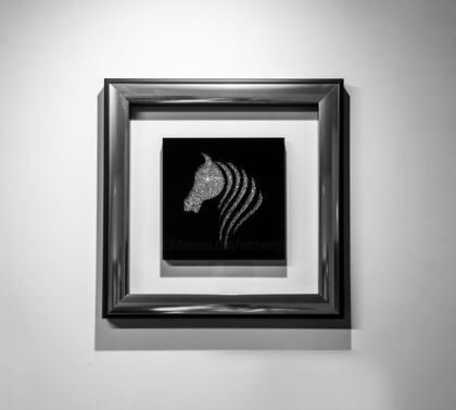 Sculpture titled "Diamond's Horse" by Xavier Wttrwulghe, Original Artwork, Aluminium