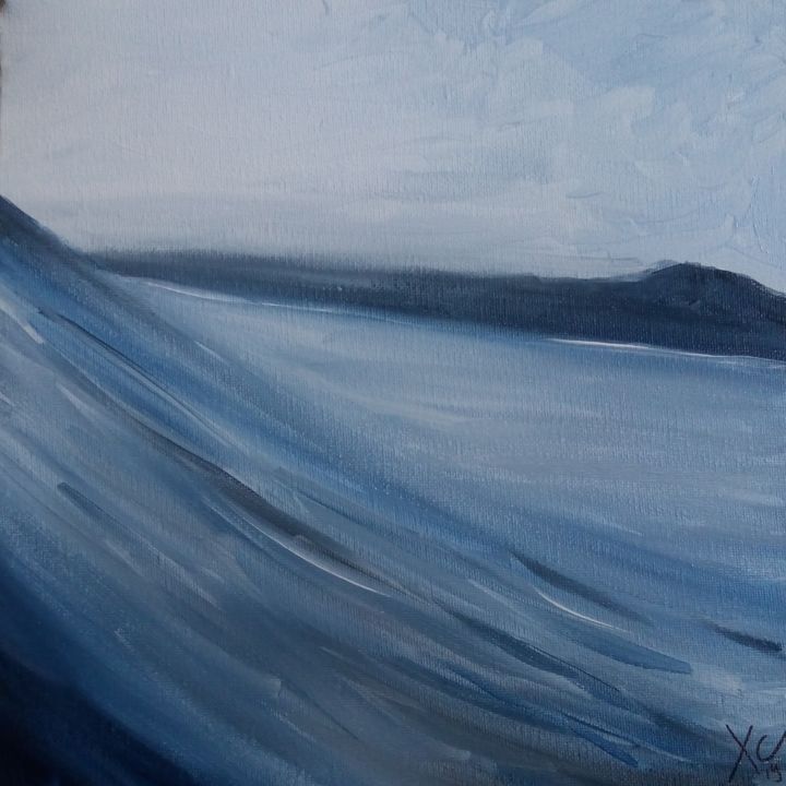 Painting titled "Breizh surf" by Xc.Painting, Original Artwork, Acrylic