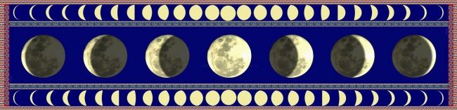 Textile Art titled "Lune... ou l'autre…" by Xian Présente Les Abstra_xian, Original Artwork
