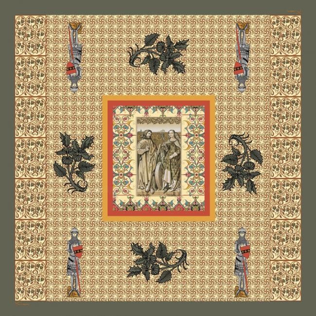 Textile Art titled "Châtelains (Style m…" by Xian Présente Les Abstra_xian, Original Artwork