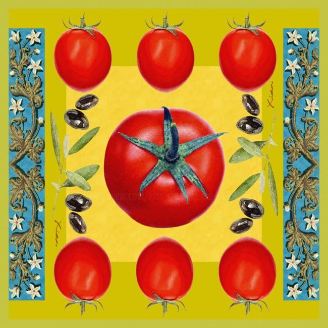 Textile Art titled "Provence" by Xian Présente Les Abstra_xian, Original Artwork