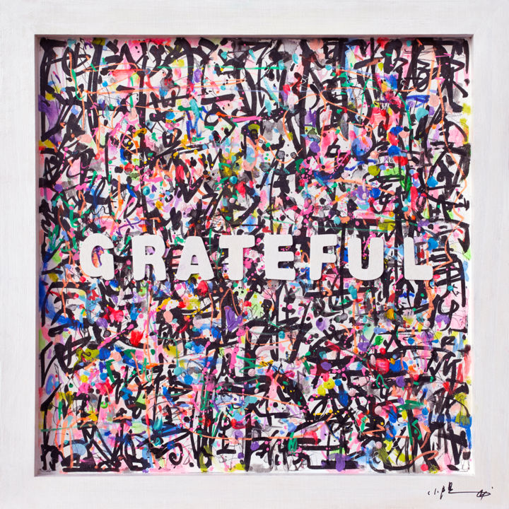 Картина под названием "GRATEFUL" - Xiaoyang Galas, Подлинное произведение искусства, Акрил Установлен на Деревянная панель