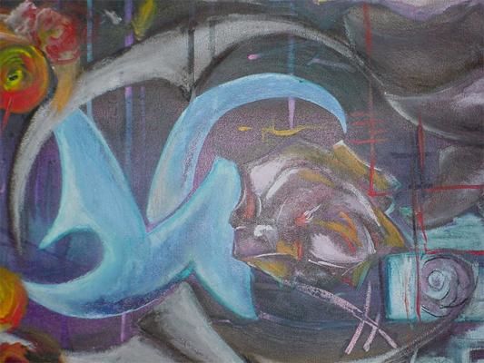 Pintura titulada "Bat" por Xíbie, Obra de arte original,