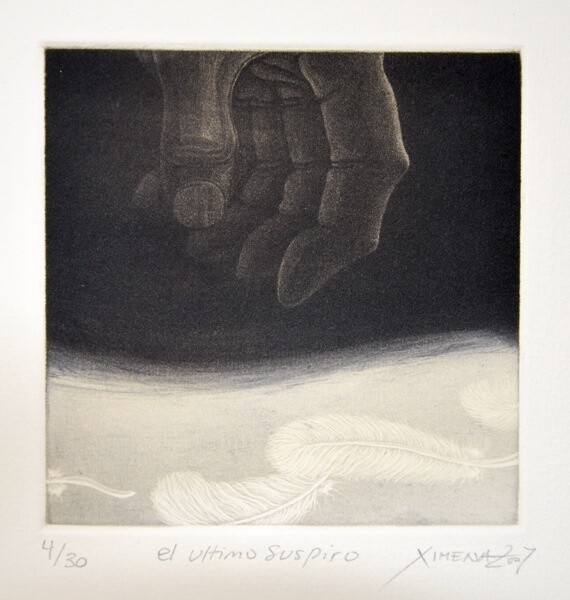 Impressões e gravuras intitulada "El ultimo suspire" por Ximena De Leon Lucero, Obras de arte originais