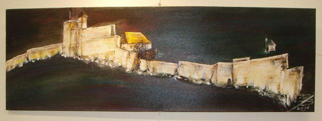 Peinture intitulée "La citadelle de bes…" par Wei Mazzolini, Œuvre d'art originale