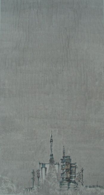 Peinture intitulée "０５三尺整张" par Ge Xing, Œuvre d'art originale