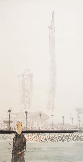 Peinture intitulée "１３三尺整张" par Ge Xing, Œuvre d'art originale