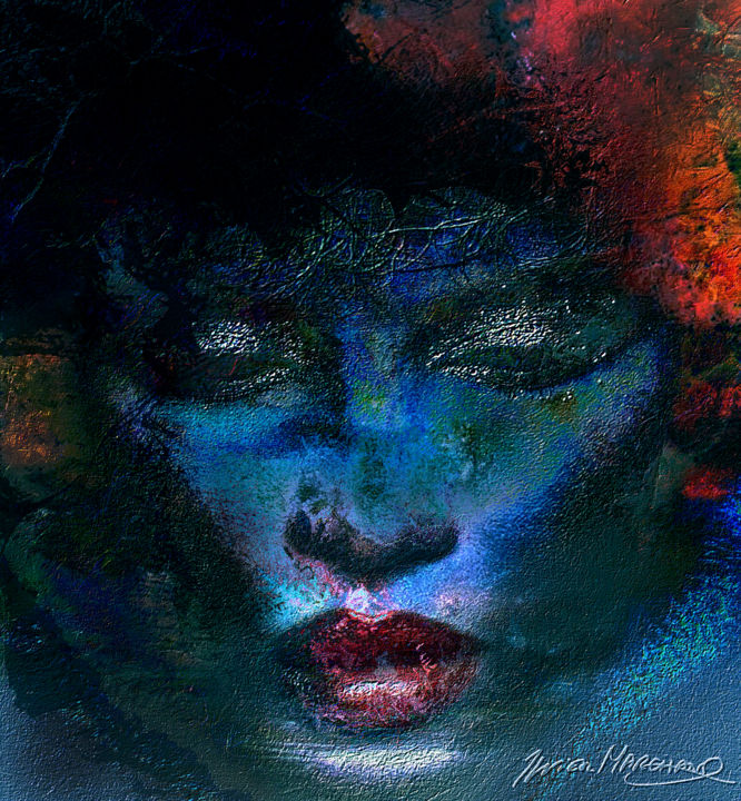 Digital Arts titled "Brunante" by Xavier Marchand, Original Art, Digital Painting