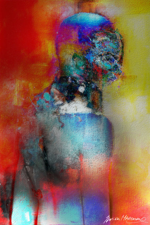 Arts numériques intitulée "Il plonge ses racin…" par Xavier Marchand, Œuvre d'art originale, Peinture numérique
