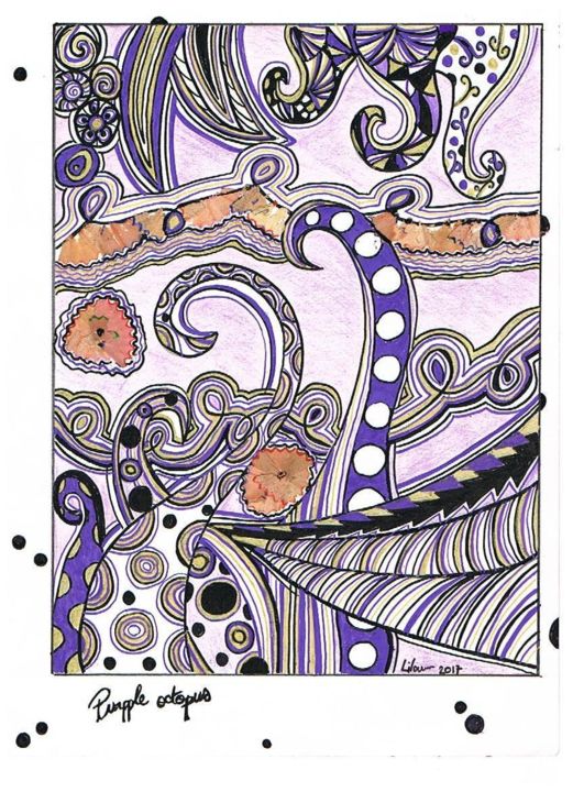 图画 标题为“octopus-y” 由Liloucourbes, 原创艺术品, 铅笔