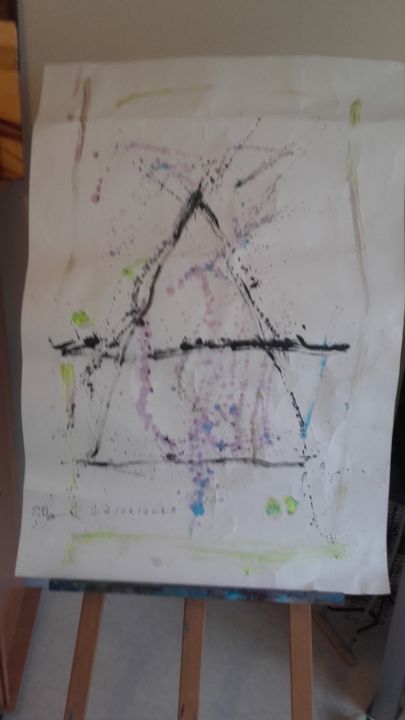 Peinture intitulée "groupement des illu…" par P.B, Œuvre d'art originale,